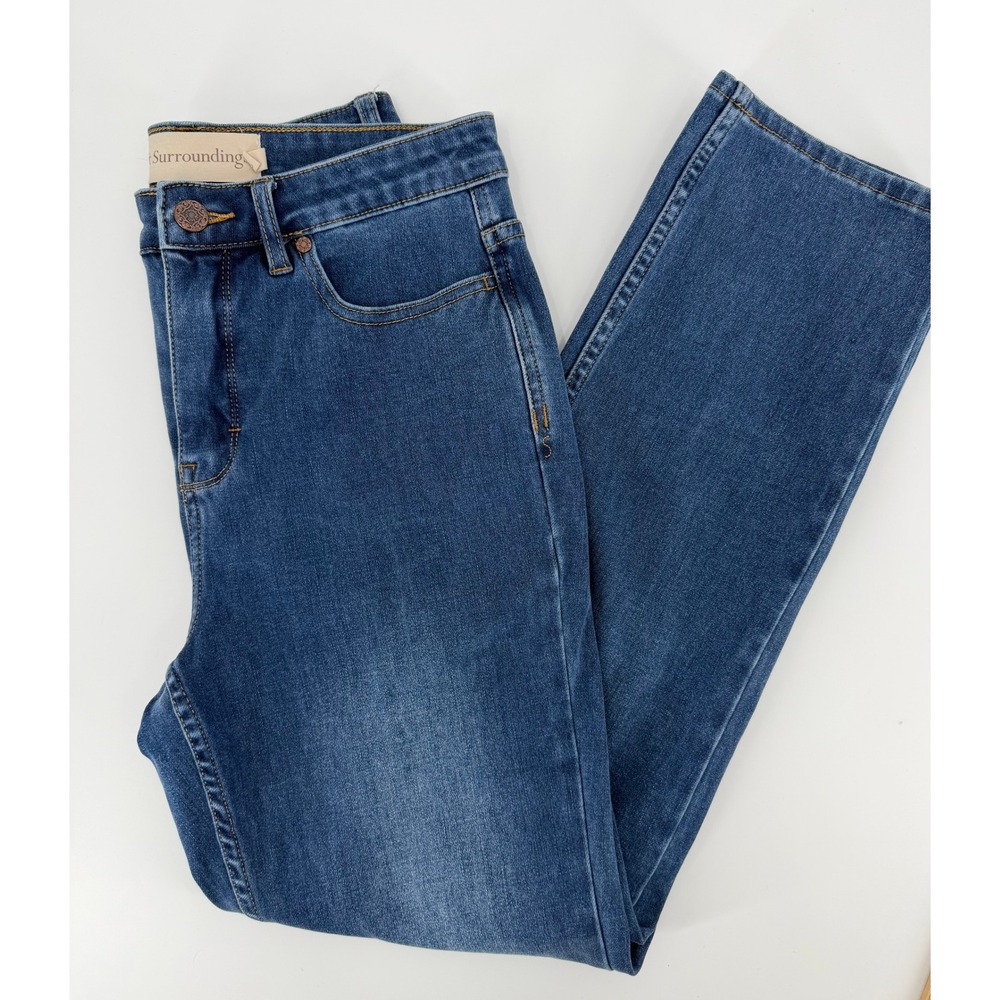 Soft‎ Surroundings Womens Size 4 Medium Wash High Rise Straight Leg Denim Jeans